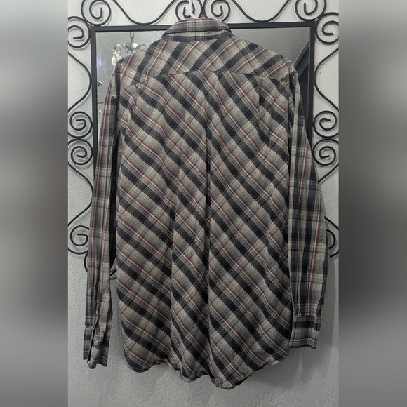 American Rag Cie Buffalo Western Long Sleeves Buttons Up Shirt 100% Cotton - Picture 5 of 6